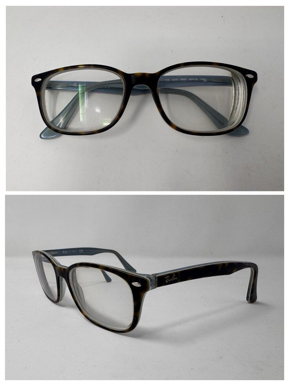 Ray-Ban RB5375 Eyeglass Frames Only 53-18-145 Tortoise Blue 5883